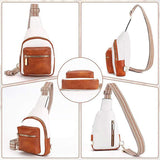 Cross Body Sling Bag for Women Adjustable Guitar Strap Fashionable Leather Belt Bag Fanny Pack Crossbody