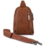 Women's Vegan PU Leather Crossbody Shoulder Sling Bag Customizable Chest Bag Popular Fashion for Summer Zipper Closure