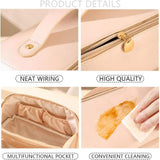 PU Leather Makeup Bag Waterproof Travel case Bride Kitbag Square Pillow Carry Pouch Beauty Cosmetic Bag