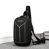 Chest Bag Large Capacity Password Lock Anti-theft Water-resistant New Single-shoulder Crossbody Motorcycle Bag Hard Shell