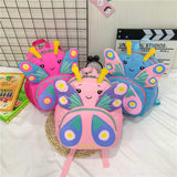 Summer New Fresh Cartoon Butterfly Design Colorful Oxford Material Anti-Lost Children's Backpack Bag