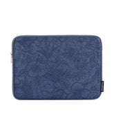 Floral Pattern PU Laptop Sleeve Case Waterproof CanvasArtisan Casual Zipper Slim Laptop Sleeve for Macbook Air/Pro