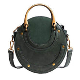 Trendy Ladies Fashion Mini Handbags Round Rivet Bags Leather Girls Shoulder Crossbody Designers Purses and Handbags for Women