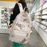 New Fashion Japanese Style Ins Simple K-Style Backpack Junior High College Student School Bag with Cartoon Pattern for Campus