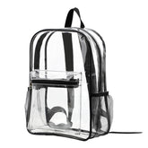 Waterproof Duty Clear School Bookbag Pvc Clear Backpack Transparent Backpack Bag Polyester Oem Plain Day Backpack