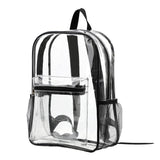 Waterproof Duty Clear School Bookbag Pvc Clear Backpack Transparent Backpack Bag Polyester Oem Plain Day Backpack