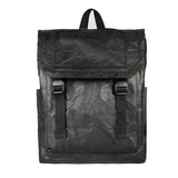 Eco-Friendly DuPont Paper Backpack Color-Block Urban Simplicity Large Capacity Compartments Trendy Casual Travel Bag