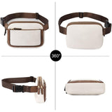 Adjustable Crossbody Fanny Pack Unisex Waterproof Chester Bag Custom PU Leather Waist Bag With Logo