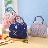 New Color Lunch Box Thermal Insulated Zipper Hand Carry Bento Bag for Students Office Workers Thickened Aluminum Foil Meal Bag