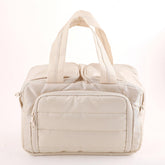 Cosmetic Bag Quilted Large Capacity Waterproof Fashion Simple Portable Lightweight Partition Double-Opening Travel Makeup Case