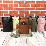 New Arrival Retro PU Custom Small Crossbody Bags Mobile Phone Bag Checkered Shoulder Strap Bag for Women