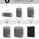 New Fashion Five-Piece Portable Storage Bag Nylon Travel Organizer Zipper Compressible Mesh Suitcase Organizer