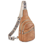 Leather Women's Retro Crossbody Bag Durable Waterproof Fashionable Summer Ladies' Shoulder Sling Chest Bag