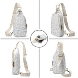 New Solid Color Fanny Pack Cow Leopard Cheetah Print Waist Chest Bag for Woman PU Vegan Leather Sling Belt Bag