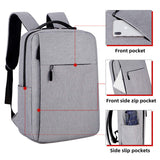 Men Laptop Bag with USB Waterproof Polyester Oem Fashion Unisex Recycled Travel Backpack