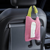 Tissue Box Plush Soft Fabric Luxury Hanging Cute Tissue Bag for Home Living Room Bathroom Car
