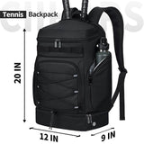 Large Tennis Racket Bag Handbag Shoulder Backpack Independent Shoe Bin Multi-Bag Mouth Sports Ball Storage Option