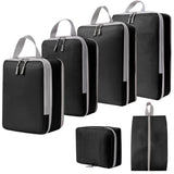 6-Piece Set Sport and Fashion Packing Cubes Organizer Bags Large Travel Bags with Zipper Closure