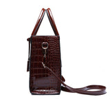 Women's Fashion Crocodile Pattern Mother Bag Three-Piece Shoulder Bag Messenger HandBags