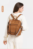 New High Quality PU Soft Leather Shoulder Bag Retro Women's Backpack Large Capacity Commuting Backpack
