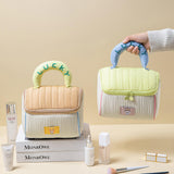 Cute House Cosmetic Bag Large Capacity Cottage Toiletry Bag Portable Hand-Held Multi-Purpose Polyester Storage Bag Cloudy