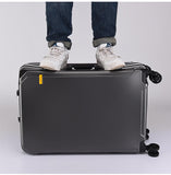 High Quality Men's Women's Fashionable PC Hard Shell Zipper Suitcase Aluminum Frame Large Carry-on Alloy Spinner Travel Trip