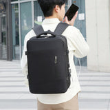 Unisex Oxford Polyester Waterproof Backpack Large Capacity Laptop Computer Handbag Softback Cross-border Travel Bag