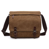 Fashion Sling Canvas Satchel Casual Briefcases Laptop Bag Messenger Bag for Men Retro