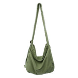 TOP Design Women Canvas Shoulder Bag Hobo Large Casual Crossbody Handbag Retro Distressed Washed Tote Bag