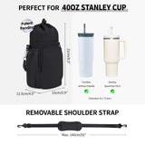 Handheld Water Bottle Sleeve Aluminum Foil Insulated Cup Crossbody Shoulder Bag Convenient Outdoor Sports Bag Gym Bags