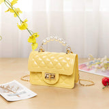 Jelly Crossbody Handbag for Kids Little Girl Purses with Zipper Closure and PVC Handbags Bolsas
