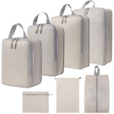 7-Piece Set Compression Packing Cubes Fashionable Expandable Travel Luggage with Zipper Closure Accessory Storage Bag