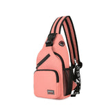 Waterproof Crossbody Sling Backpack with Earphone Hole Women Men Fashion Shoulder Chest Bag