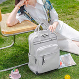 Solid Color Unisex Waterproof Oxford Polyester Laptop Backpack with Top Handle Travel Casual Business Computer Bag