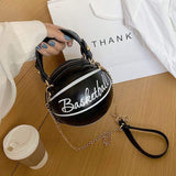 Fashion Women's Mini Tote Handbags Creative Basketball Inspired Shoulder Messenger Bag with Zipper Closure Small Personalities