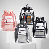 PVC School Backpack Transparent Waterproof Clear Plastic Bag Fashion Large Capacity Outdoor Backpack