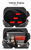 Women's Large Capacity Korean Style College Backpack Easy Match Waterproof Lightweight Oxford Cloth Travel Bag