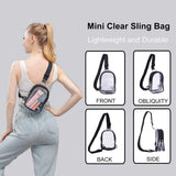 Outdoor Sports Waterproof Mini Crossbody Travel Shoulder Bag Makeup Bag Custom PVC Transparent Chest Bag