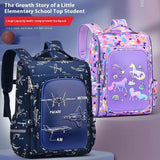 Large Capacity Waterproof Sesame Cartoon Schoolbag for Boys Fashion Open Zipper Closure Primary School Backpack for 1-3-6 Grades