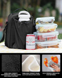 Multifunction Insulated Lunch Bag with Water Bottle Holder Travel Shoulder Bag Leakproof Cooler Tote Lunch Bag