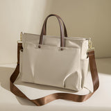 Women's Laptop Bag Fabric Waterproof Durable Large Capacity Briefcase Crossbody Tote Single Shoulder Strap Inner Sleeve