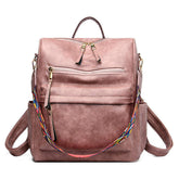 Women's New Fashion Large Capacity Tote Travel Backpacks PU Solid Material High Quality Handbags for Summer