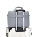 New Fabric Laptop Bag Multi-compartment Large Capacity Airbag Shockproof Shoulder Bag Business Office Briefcase