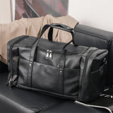 Hot Selling PU Travel Bag with Shoe Compartment Large Capacity Waterproof Weekend Duffel Bag Gym Bag for Men