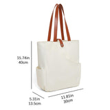 Pickleball Racket Bag Outdoor Portable Shoulder Handbag Tote Tennis Racket Storage Backpack Large-Capacity Canvas Beige Gym Bag