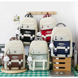 Fashionable Five-Piece Backpack Students Schoolbag Fashionable Waterproof Set Custom Logo School Bags Student Backpack Set