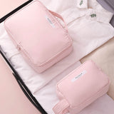 Travel Cosmetic Bag Portable High Quality Large Capacity Towel Zipper Closure Handheld Toiletry Cosmetic Storage Makeup Pouch