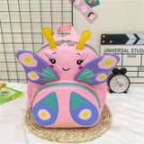 Summer New Fresh Cartoon Butterfly Design Colorful Oxford Material Anti-Lost Children's Backpack Bag