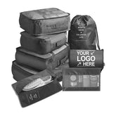 8pcs Set Duffle Bag Large Capacity Travel Organizer Waterproof Packing Cubes for Laundry Storage