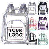 PVC School Backpack Transparent Waterproof Clear Plastic Bag Fashion Large Capacity Outdoor Backpack